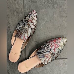 Jcrew metallic mules size 7.5